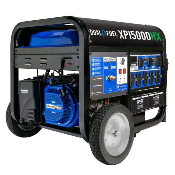 15,000 Watt Electric Start Dual Fuel Portable Generator - Image 1